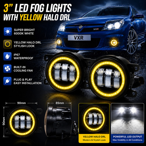 Projector led fog - lights, white